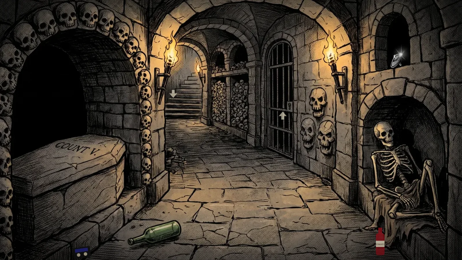 The catacombs beneath the manor